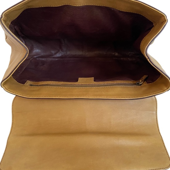 Gucci w/ COA Horsebit Chain Leather Shoulder Bag - Camel Tan - Authentic Satchel - Picture 5 of 16